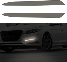 1 Pair Daytime Running Light Fog Light Vinyl Films Smoke 9th Gen-35 Light Black