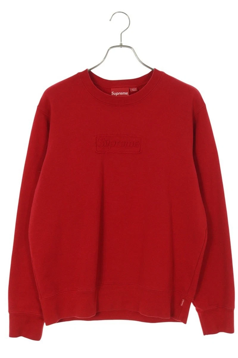 Sweat Supreme 20SS logo découpé col rond taille S boîte à découper logo col rond S