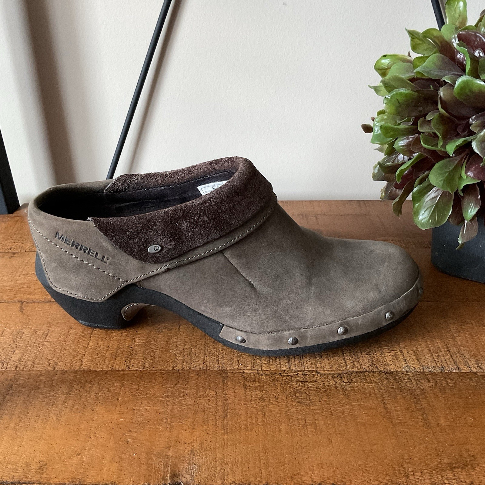 Merrell zoccoli donna 7 5 drizzle mules nabuk luxe avvolgenti borchie western slip on