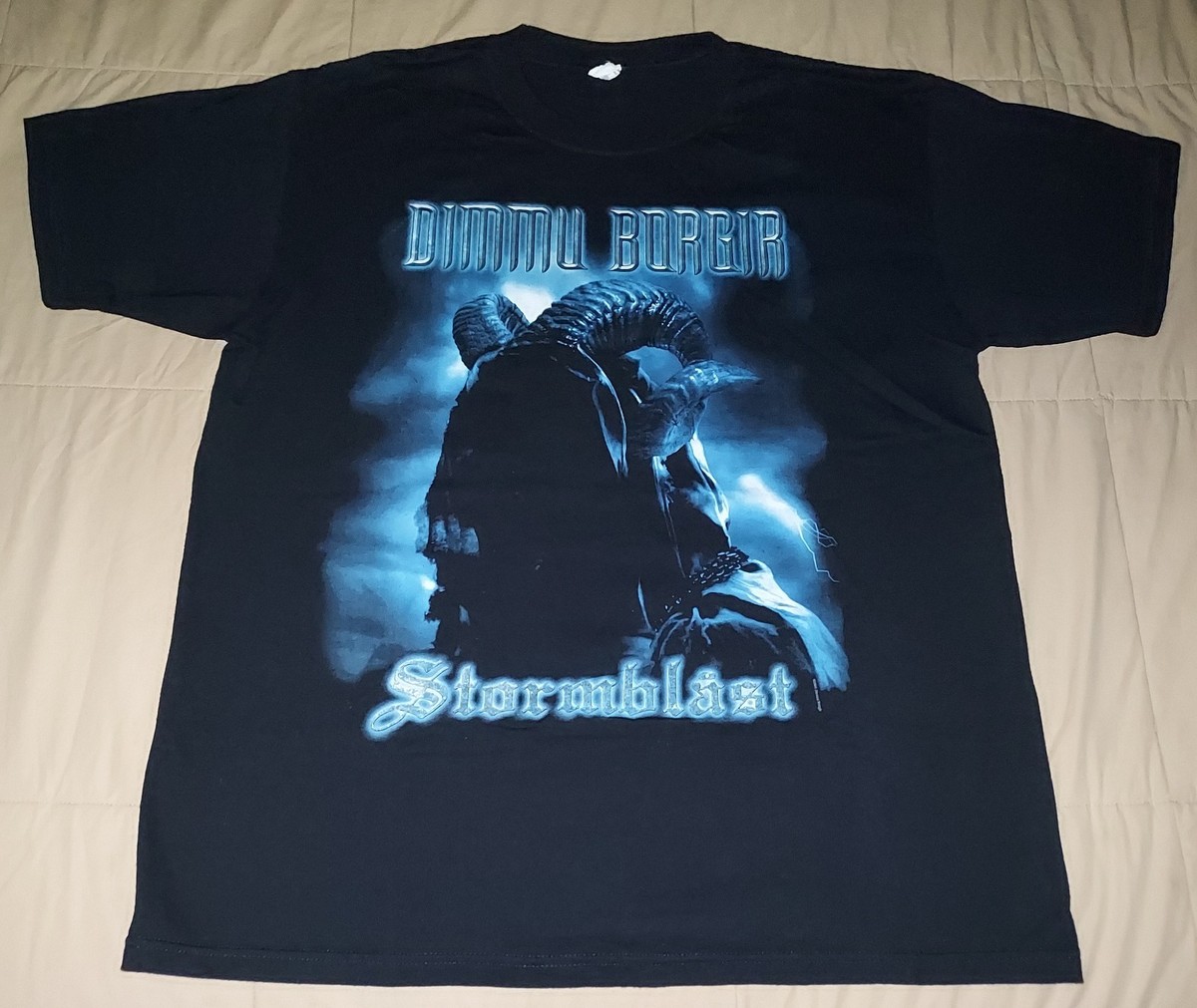 DIMMU BORGIR STORMBLAST T SHIRT XL NU METAL BLACK VTG 2005 DEMON