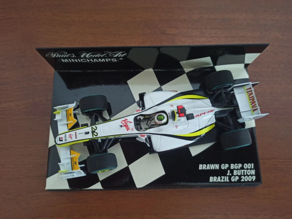 F1 Brawn Gp Bgp 001 J.Button Brazil Gp 2009 Minichamps 1/43 - Immagine 2 di 4