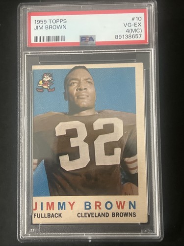 1959 Topps JIM JIMMY BROWN #10 Browns HOF VG-EX PSA 4