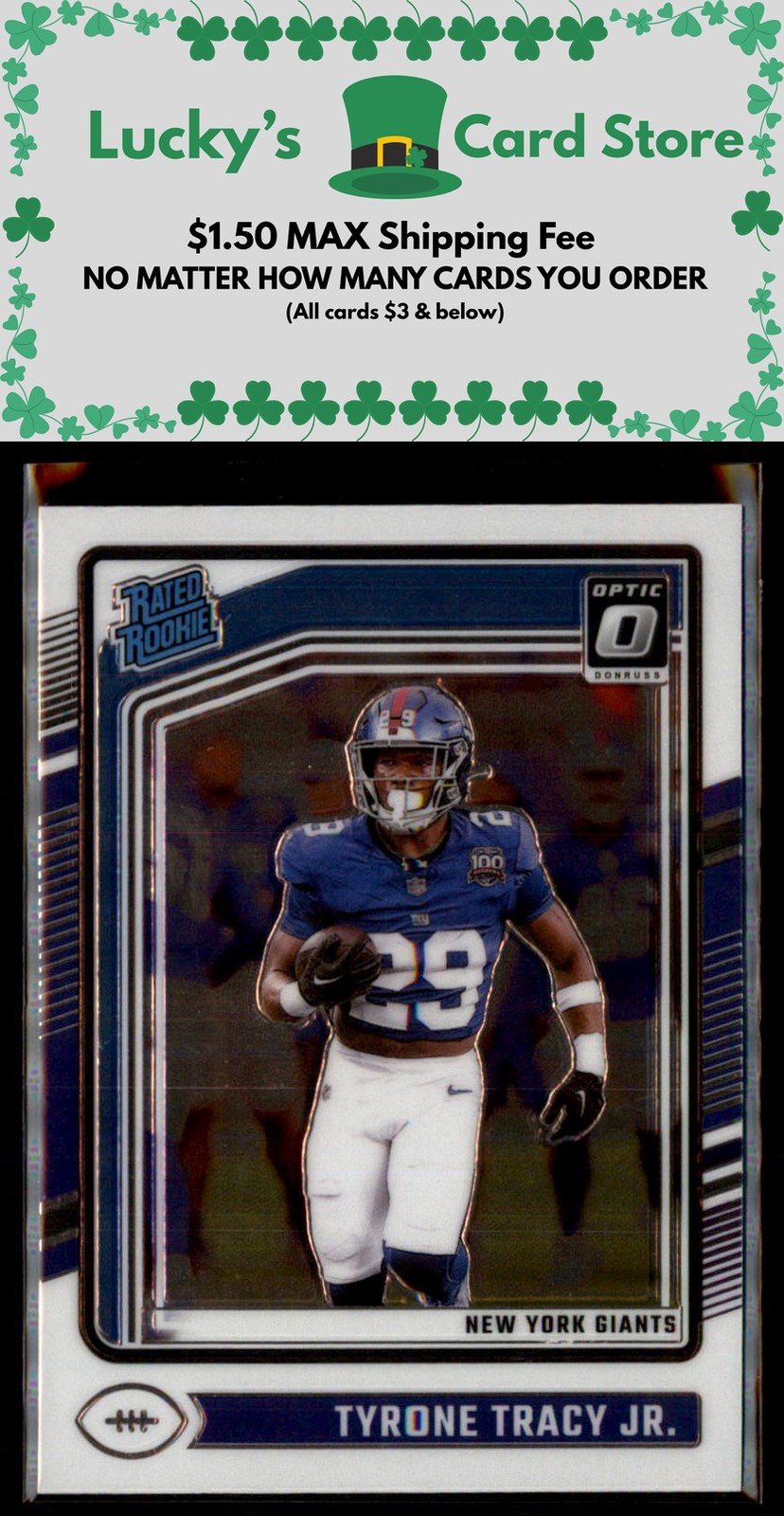 2024 Donruss Optic #259 Tyrone Tracy Jr. Rated Rookie