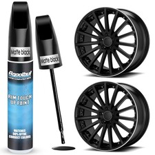 Matte Black Rim Touch Up Paint Kit for Wheel Scratch and Curb Rash Repair
