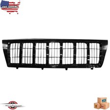 Fits 2004 Jeep Grand Cherokee 4-door New Front Grille Assembly Black Ch1200301