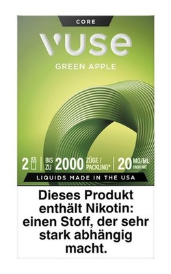 Vuse Pod Apple Sour 20mg Nikotin 2ml (5 Packungen a 2 Pods)