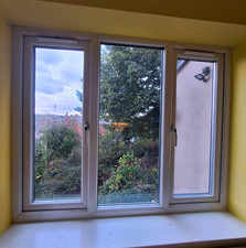 REHAU White uPVC Casement Window 150x126.50cm Double-Pane Tempered Lock