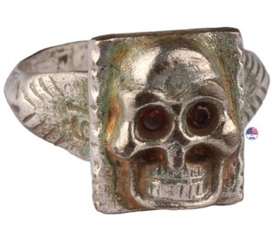 1916 Ring WWI Skull signet WW1 Gothic brutal Death head Goth Biker gift Punk