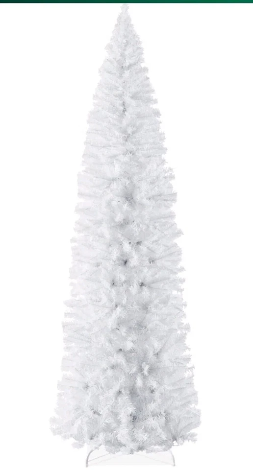 NIB Beautiful 6 Foot White Pencil Christmas Tree!! - Image 2 of 4