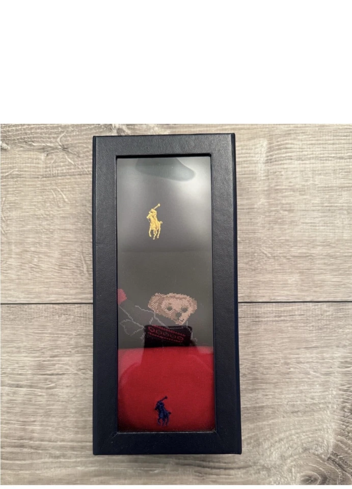 Ralph Lauren Polo Bear 3 Pk Calcetines Para Hombre Talla 9-11 Nuevos En Caja Foto 4 de 4
