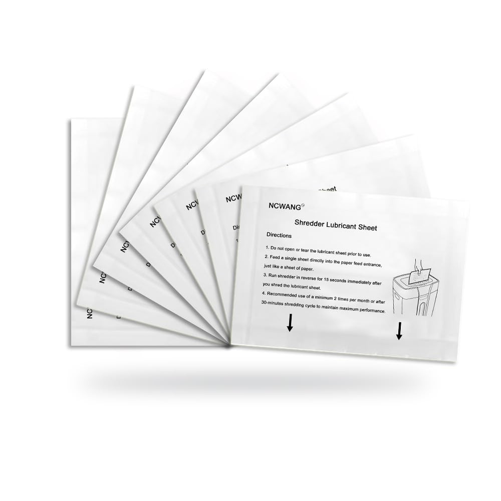 Lubricant Sheets with Shredder Oil for Blade Maintenance and