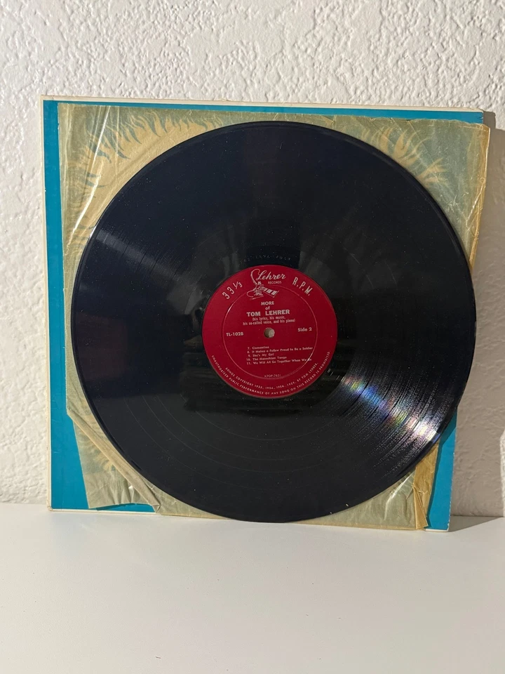 Tom Lehrer – More of Tom Lehrer LP TL-102 1959 VG+ Satire Comedy Folk Jazz - Image 3 of 4