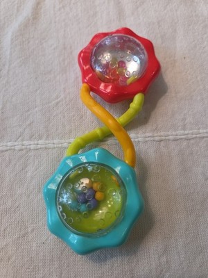 Bright Starts Rattle & Shake Barbell toy Textured Handle Beads
