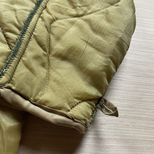 Vintage 70s Quilted Army Liner Japanese Jacket S Bomber Olive - Picture 8 of 15
