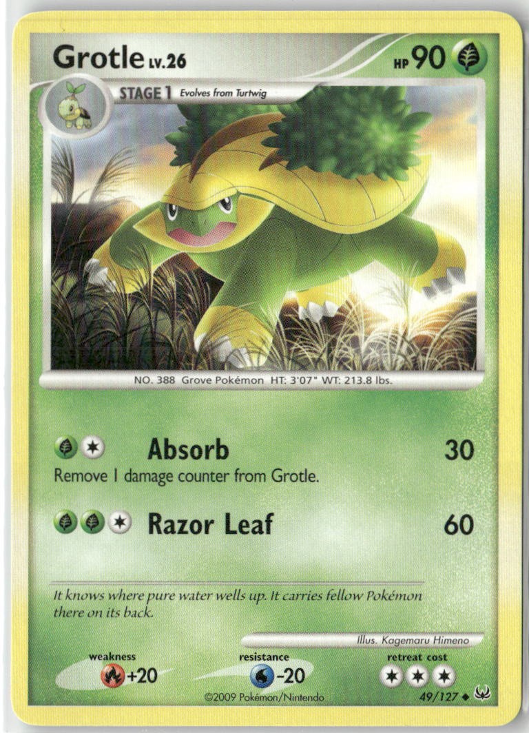 Grotle 49/127 Uncommon Platinum Pokemon Moderately Played