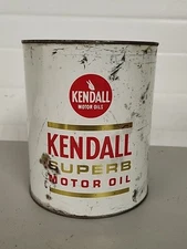 Vintage 1 Gallon Kendall Superb Motor Oil Can