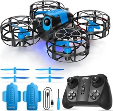 V18 Mini Drone for Kids Beginners RC Quadcopter Altitude Hold 2 Batteries Gift T