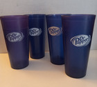 Dr. Pepper Cups Blue Impact Tumbler 24oz, Set of 4 - Restaurant Supply