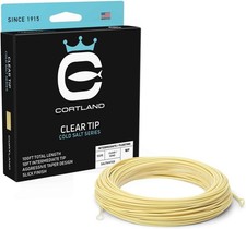 Cortland Clear Tip Salwater Fly Line, trasparente/sabbia 100 piedi, WF7I/F