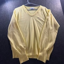 Fantastic Vintage Saddlebrook yellow golf sweater Made in USA