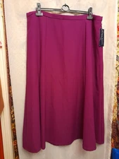 Smart Long A-line Fushcia Purple Skirt From Karen Scott, US 22W/UK 20? BNWT