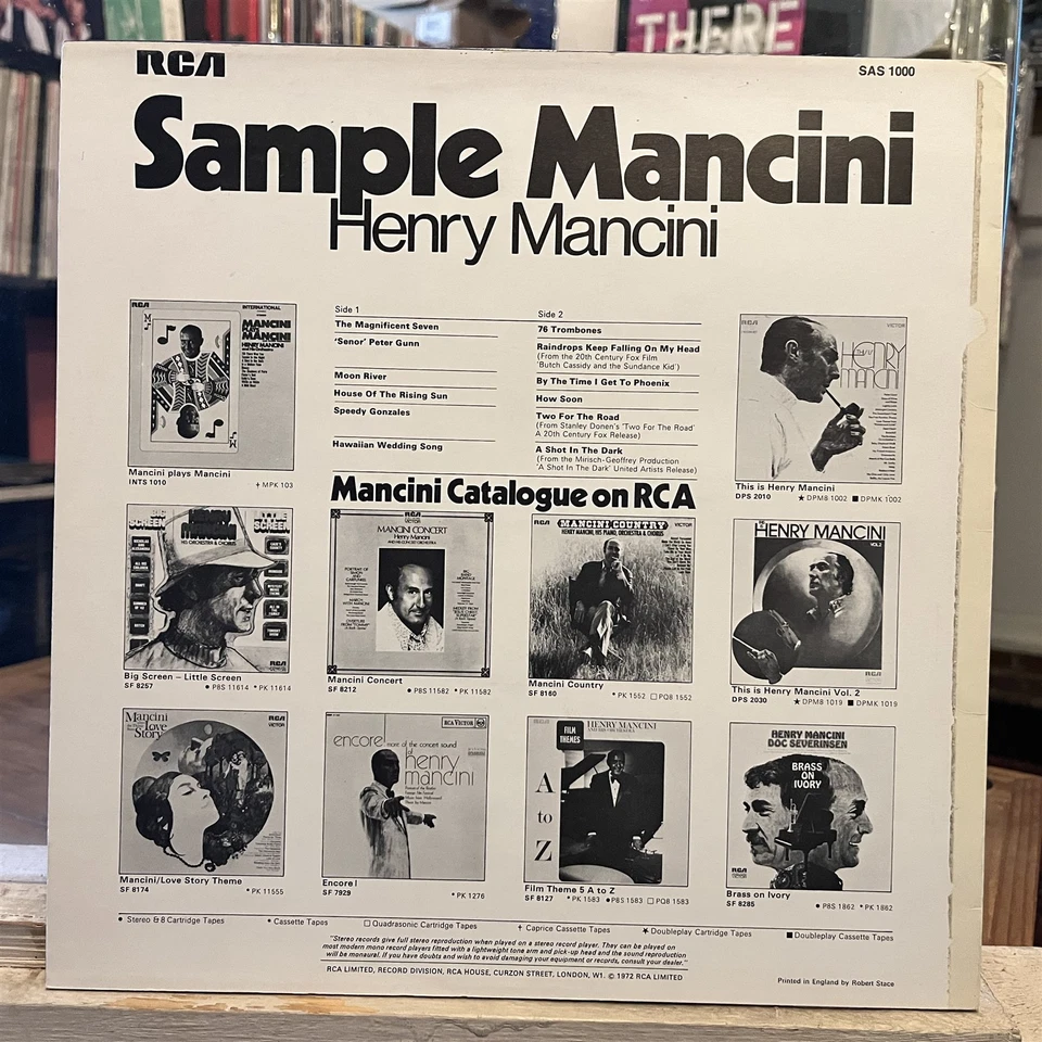 [JAZZ/POP]~EXC LP~HENRY MANCINI~Sample Mancini~[1970~RCA~Issue]~UK Import~ - Image 2 of 4