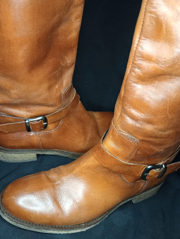 Lavorazione Artigiana Leather Riding Boots Size 37.5 - Image 3 of 4