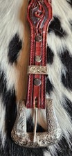 Nocona 34 Belt With Silver Overlay Buckle