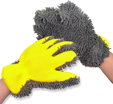 QMX Car Wash Mitt,Microfiber Scratch Free Auto Detailing Supplies for Cleaning, 
