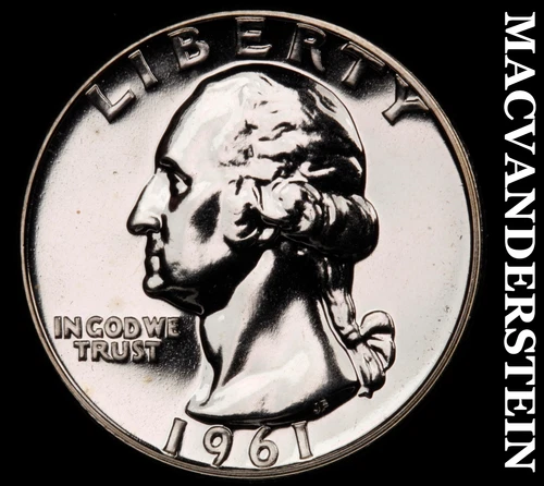 1961 Silver Washington Quarter - Choice Gem Proof  Lustrous  #G6331