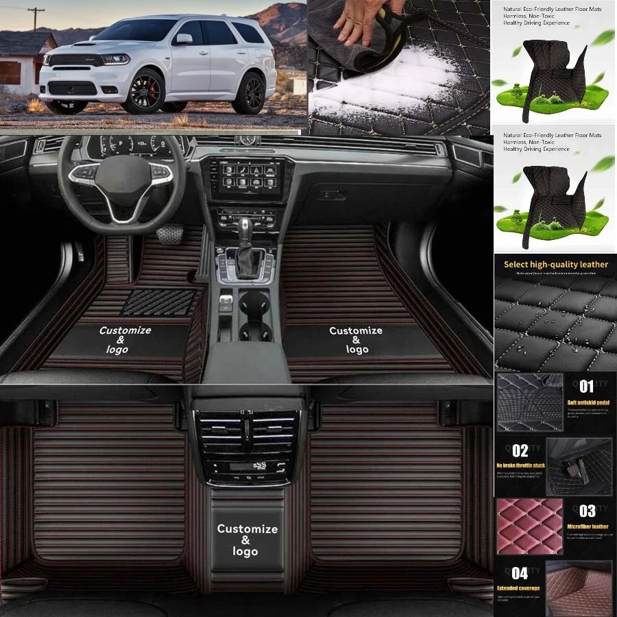 For Dodge Durango Car Floor Mats Luxury Waterproof Liners Carpets Cargo Custom - Image 2 of 4