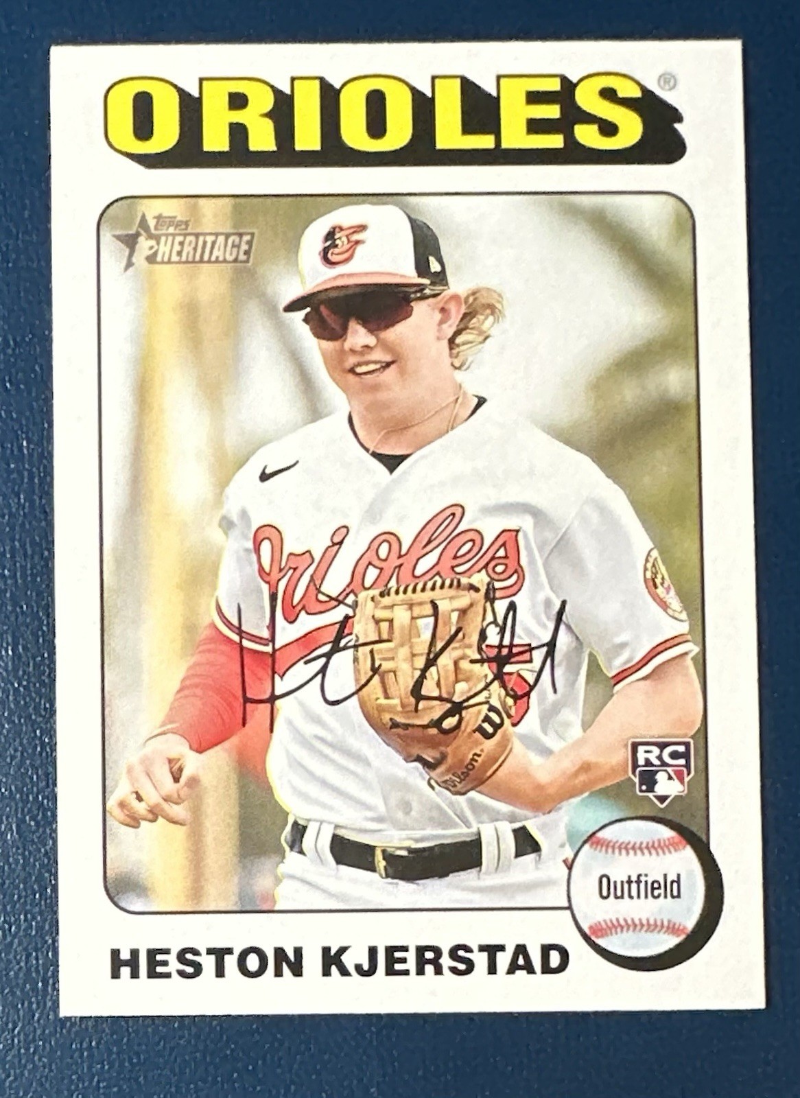 2024 Topps Heritage White Border #327 HESTON KJERSTAD  RC Baltimore Orioles