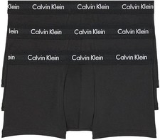 Calvin Klein Men's Cotton Stretch 3-Pack Low Rise Trunks - L, Black, A3 D189T 