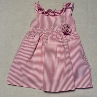 Toddler Girls Lilly Pulitzer Georgina Pink Tropics Seersucker Striped Dress - 2