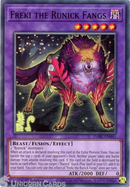 DABL-EN041 Freki the Runick Fangs :: Common 1st Edition Mint YuGiOh Card