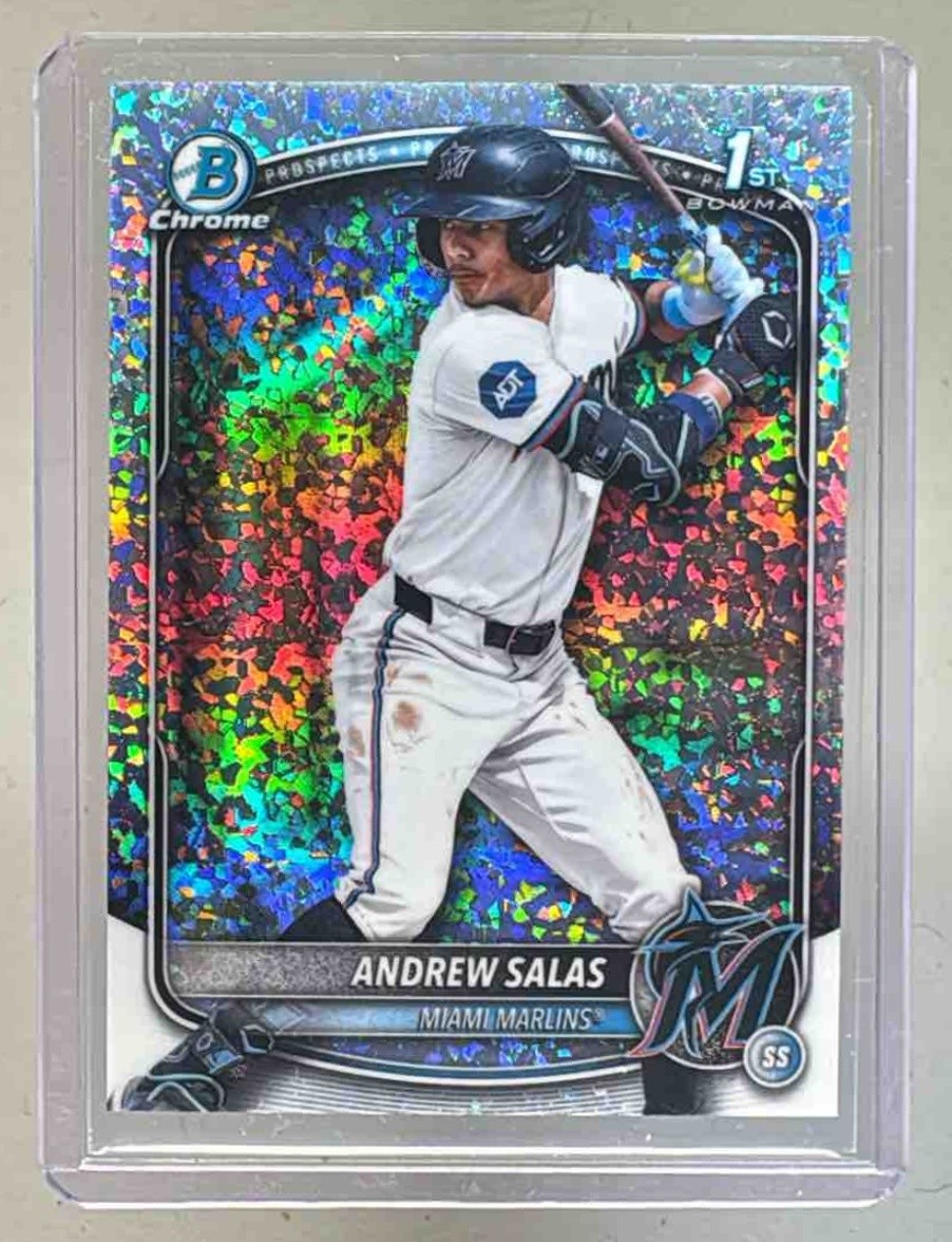 Andrew Salas 2025 Bowman Chrome #BCP-156 Mini Diamonds Refractor 1st RC