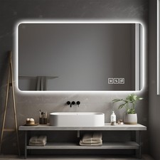 Full Length LED Wall Mirror with Anti Fog Three Color Lighting IP44 Waterproof