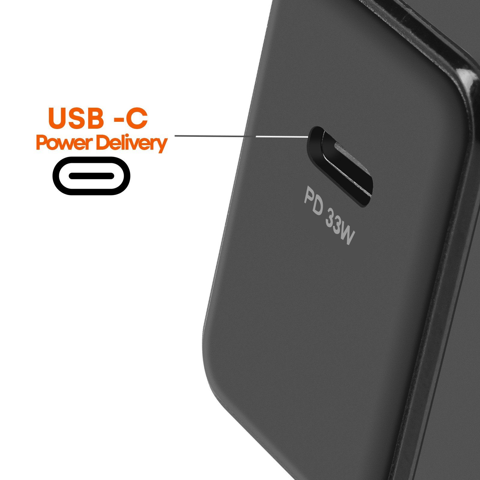 Chargeur LinQ secteur 33W compact blanc pour smartphone