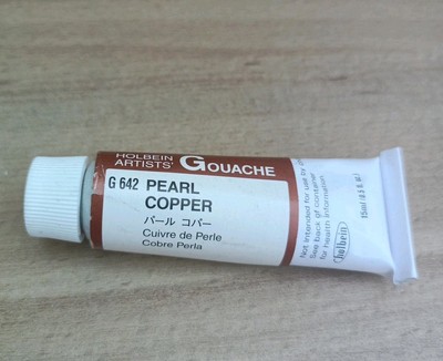 Holbein : Künstler : Gouache Farbe : 15 ml : Pearl Copper G642