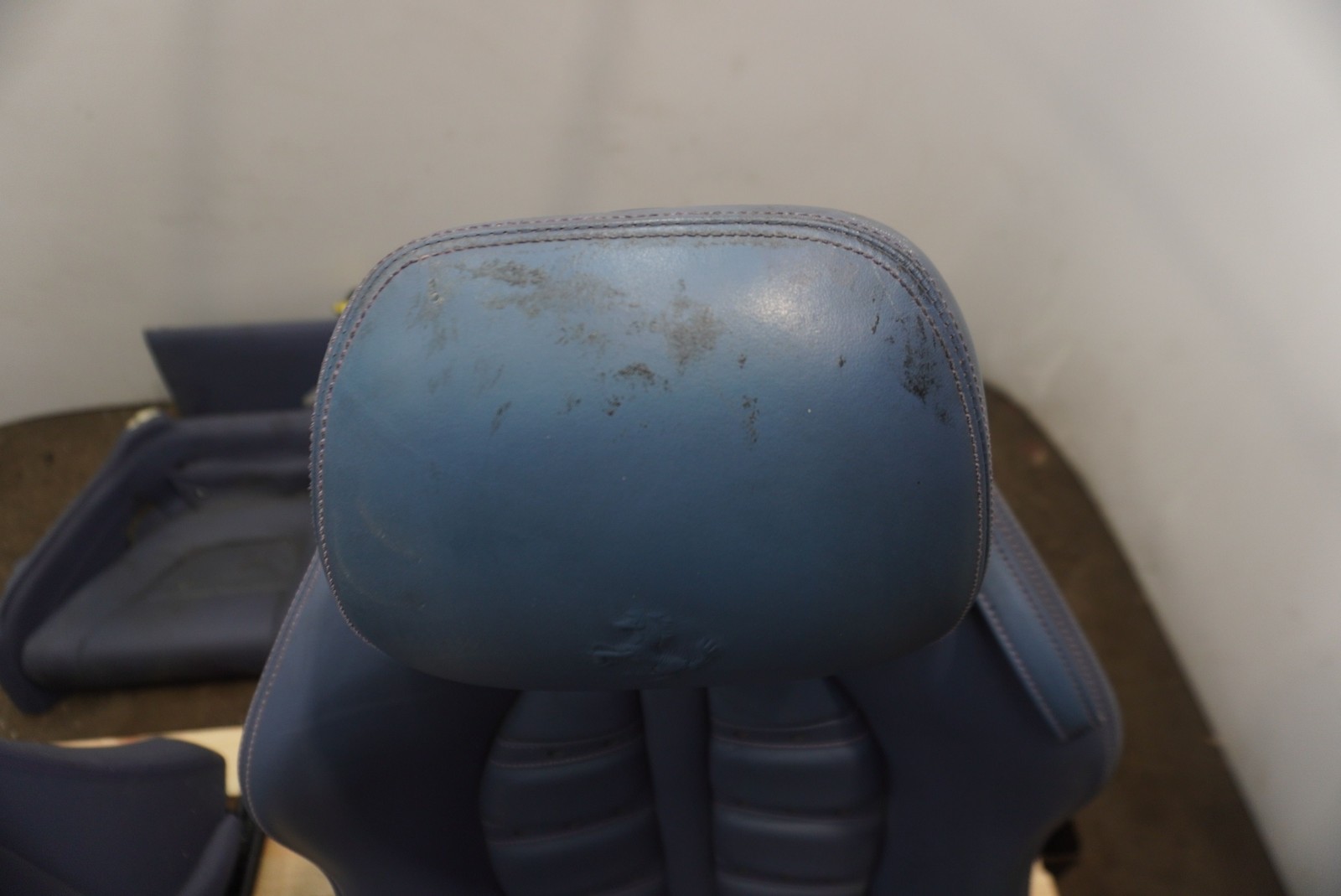Set Front Rear Seat Blue Leather OEM Ferrari California Convertible 2010 *Note*