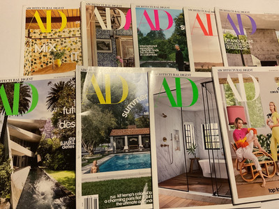 AD Architectural Digest Magazine Lot of  9. - 2019 (3)  2020 ( 6)
