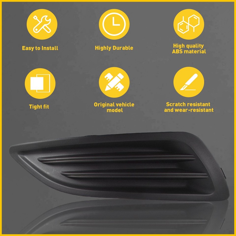 Front Left Bumper Side Fog Light Lamp Cover Bezel Trim For Ford Fusion