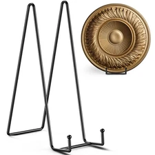 12 Inch Plate Stands for Large Heavy Duty Display - Metal Picture Frame Holde...