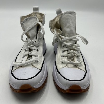 Converse Run Star Hike Hi Womens Size 9 White Canvas  Gum Platform Shoes