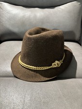 VINTAGE STETSON WOOL HAT FEDORA BROWN ROPE CHECK MEASUREMENTS 60s 70s WESTERN
