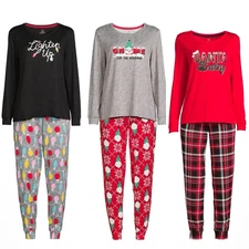 Womens Secret Treasures Christmas Graphic 2pc Pajama Set, Various Styles & Sizes