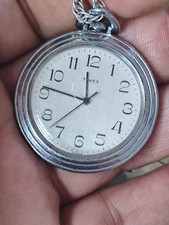 Vintage Timex Pocket Watch Hand-Wind 40mm – Working