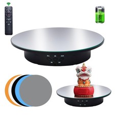 JAYEGT Motorized Rotating Display Stand, 7.87 inch/Remote Control, Black
