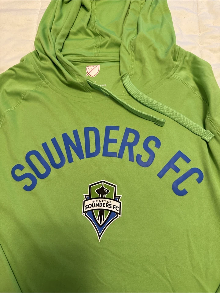 Seattle Sounders FC MLS Soccer Pullover Hoodie Lightweight Men’s L NWOT - Image 3 of 4