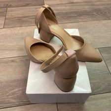 Gianna Bini Shoes 10M Leather Chunky Heel Strappy